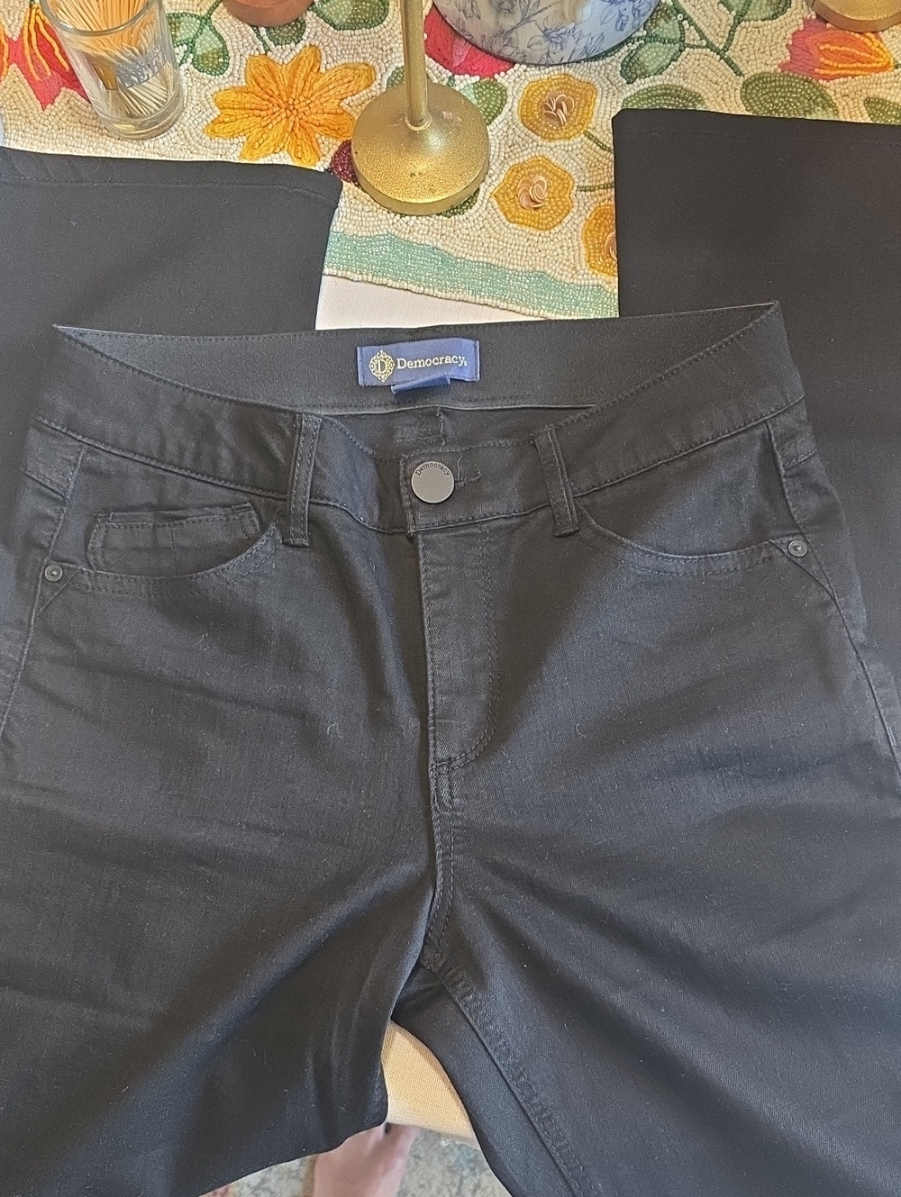 Democracy Size 10 Women’s Black Flare Legged Jeans